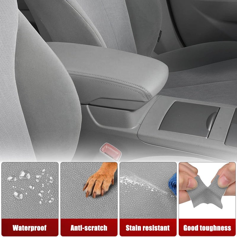 KBH Center Console Armrest Cover Replacement for Toyota Camry 2007 2008 2009 2010 2011, Vinyl Leather Arm Rest Covering Upholstery, Anti-Scratch, Gray (Leather Part Only) - Image 4